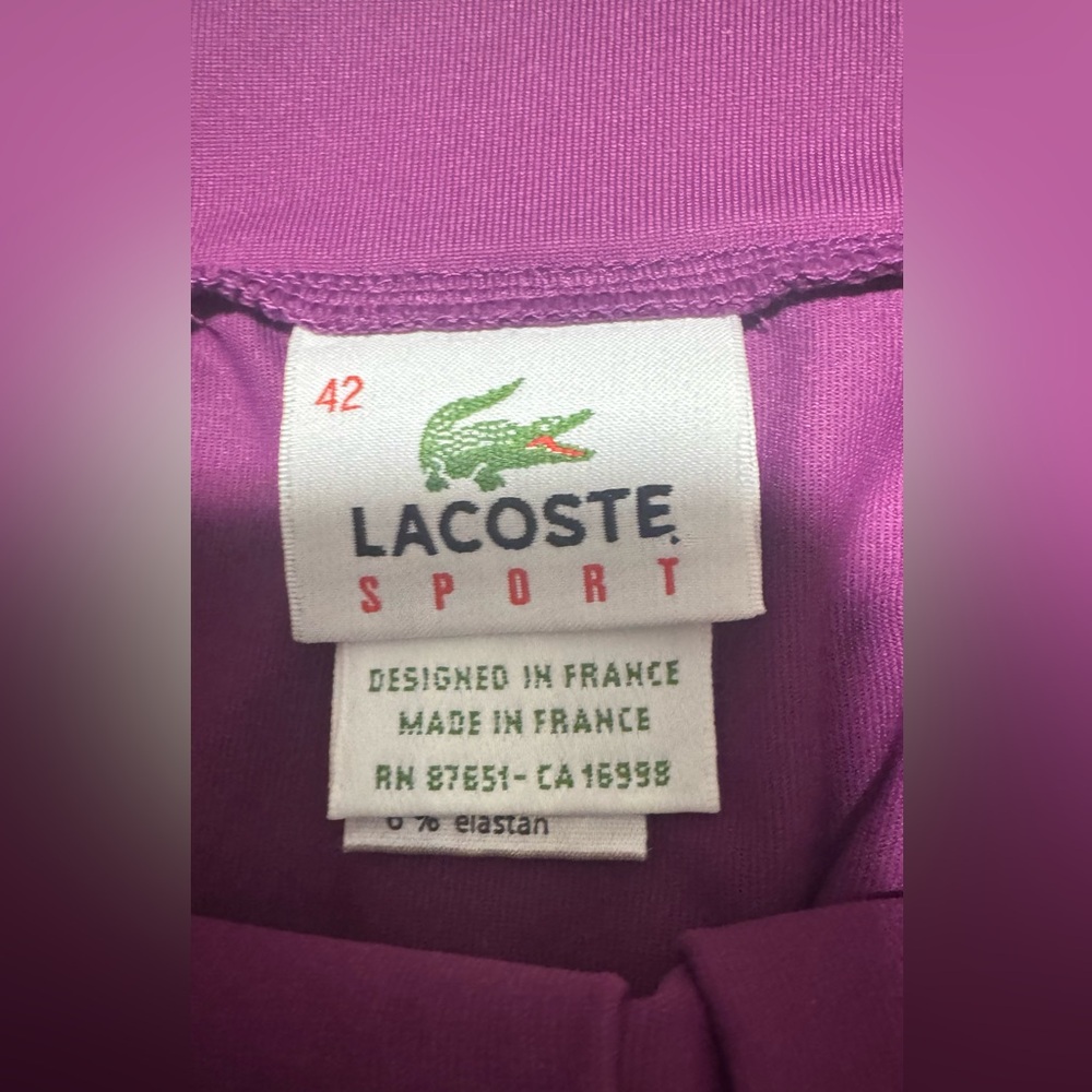 Lacoste Women's Purple Pleated mini Tennis Skirt 🇫🇷
